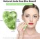 Gua Sha Real Jade Roller Stone Kit 3 in 1 Facial Beauty Roller Skin Care Tools Natural Quartz Anti Aging Massager for Face Eyes Neck Body Muscle Relaxing and Relieve Fine Lines and Wrinkles