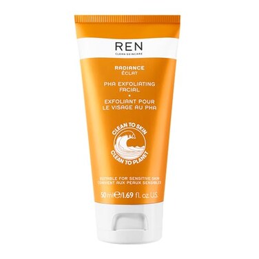REN Clean Skincare PHA Polyhydroxy Acid Exfoliating Facial  Gentle Brightening Exfoliator for Face Chemical Enzymatic  Physical Exfoliants Exfoliant Suitable for Blemish Prone  Sensitive Skin