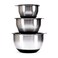 Stone  Clay Multifunctional Mixing Bowls  Stainless Steel Measuring Bowls with Grater Lids and Silicone Base  For Cooking Baking and Food Prep  Set of 3 Nesting Bowls  Black