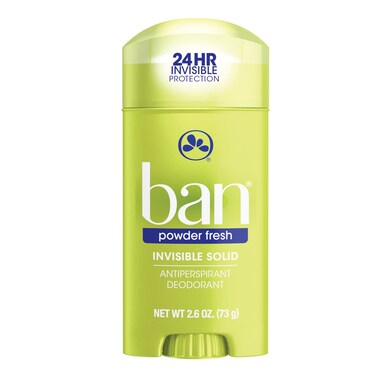 Ban Deodorant 26 Ounce Invisible Solid Powder Fresh 76ml 3 Pack