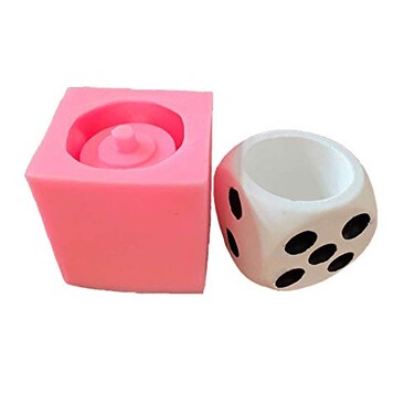 Concrete Silicone Flower Pots MoldsDice Silicone Planter Molds Succulent Plant Flowerpot Molds Cement Clay Resin Moulds Handmade Home Graden Decor
