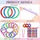 Hazms 293 Pcs Loom Potholder Loops 7 Weaving Loom Loops for Kids Weaving Craft with 3 Pcs Crochet Hooks for DIY Crafts Supplies Compatible with 7 Inch Weaving Loom