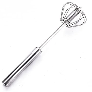 Stainless Steel Whisks Hand Push Whisk Blender SemiAutomatic Whisk Mixer Egg Milk Beater Milk Frother Rotating Push Whisk Mixer for Blending Whisking Beating  Stirring Size  10inch