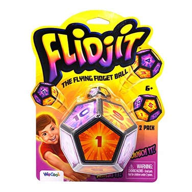 Flidjit Ball The Flying Fidget Ball  Big and Mini 2 Pack  Fidget Game  Ages 4