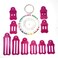 LNKA Jelly Roll Sasher Tool10pcs MultiSizes Sasher Tool for Quilting Folding Fabric Tape Maker with 40 Pcs Quilting Pins Purple Color