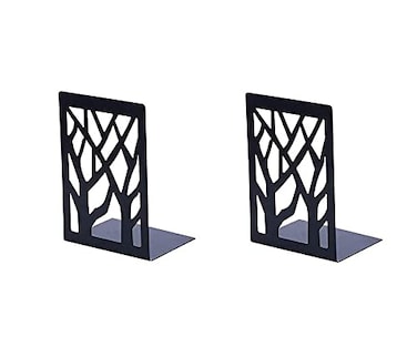 Book Ends Universal Premium Bookends for Shelves NonSkidBookend Heavy Duty Metal Book End Bookend Supports Book Stoppers 1 Pairs Black