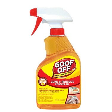 Goof Off FG790 Gunk Adhesives Remover 12 oz Bottle Light Orange