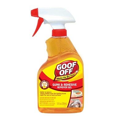 Goof Off FG790 Gunk Adhesives Remover 12 oz Bottle Light Orange