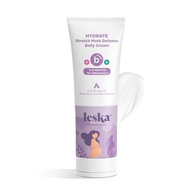 Leska Maternity Stretch Mark Cream  STAGE B HYDRATE Stretch Mark Defense Belly Cream Pregnancy Months 69  Part of a Complete 3 Stage Pregnancy Skin Care System  New Mom Gifts 4oz