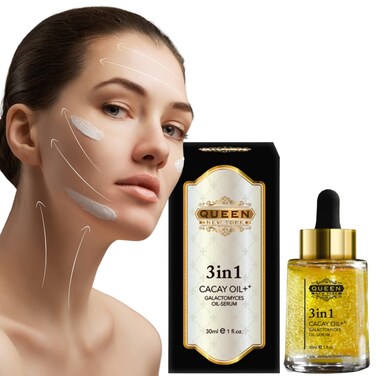 QUEEN 3in1 CACAY OILGalactomyces Ferment FiltrateTime Rejuvenate Intense Oil SerumMoisturizing Hydrating Soothing Skin Elasticity Skin Firming AntiWrinkle PoreMinimizing30ml1floz