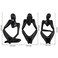 Ozzptuu Abstract Sculpture The Thinker Statue Resin Statues for Home Decor Modern Home Office Desktop Shelf Bookshelf Decor Set of 3 Black