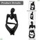 Ozzptuu Abstract Sculpture The Thinker Statue Resin Statues for Home Decor Modern Home Office Desktop Shelf Bookshelf Decor Set of 3 Black