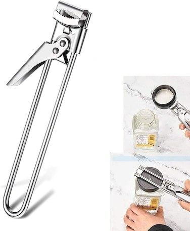Adjustable Can Opener and Jar Openers Multifunctional Stainless Steel Manual Can Opener Lid Opener Easyopen Adjustable Jar Opener 1Pcs