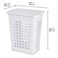 Sterilite Rectangular LiftTop Laundry Hamper with Lid Handles to Easily Carry Clothes Between the Laundry Room and Bedroom Plastic White 4Pack