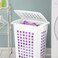 Sterilite Rectangular LiftTop Laundry Hamper with Lid Handles to Easily Carry Clothes Between the Laundry Room and Bedroom Plastic White 4Pack