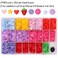 Taigoehua 1000pcs T5 NoSew Resin snap Buttons Fasteners StrawberryStarHeartFlowerCircle with Snap Press Pliers Set