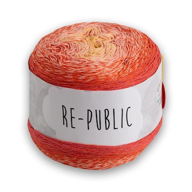 1 Ball Etrofil RePublic Cake Yarn 100 Recycled Cotton 250 g 88 Oz 1000 m 1093 yds Fingering 1 Variegated Colors Variegated RJ003