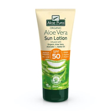 Aloe Pura Organic Aloe Vera Sun Lotion SPF50 High Protection 200ml