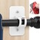 Curtain Rod Bracket Holder Universal Plastic SelfAdhesive Wall Mount Holder for Curtain RodCurtain Rod Not Included 1 Pack