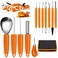 Pumpkin Carving Kit Tools Halloween Weibus 12PCS Upgrade Professional Heavy Duty Stainless Steel Pumpkin Carving Kit Set for Halloween Decorationswith Zipper Bag