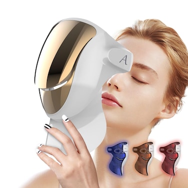 Aphrona Halo Led Light Therapy Face LED Light Therapy skin care Photon Mask Blue Light Red Light for Acne Treatment Fine Line Wrinkle Removal White