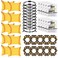 LEIFIDE 40 Pcs Softball Party Gift Set Softball Gifts for Girls Includes 10 Softball Makeup Bag Softball Cosmetic Bag 10 Softball Hair Scrunchies 10 Adjustable Charm Bracelets for Adults Team Players