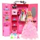 Miunana Lot 69 pcs for 115 inch Girl Doll Clothes Set Red Wardrobe with Clothes and Accessories Include Trunk Clothes Crown Necklace Shoes Hanger Bags and Other Accessories Not Include The Doll