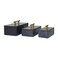 Deco 79 Marble Decorative Box Decorative Keepsake Boxes with Gold Handle Set of 3 Storage Boxes 12 10 8W Black