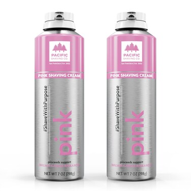 Pacific Shaving Company PINK Shaving Cream  Shave with Purpose  Safe  Natural Ingredients Cruelty Free Made in the USA  Pack of 2 7 oz each