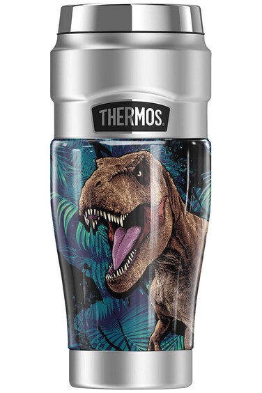 Jurassic World Neon Jungle TRex THERMOS STAINLESS KING Stainless Steel Travel Tumbler Vacuum insulated  Double Wall 16oz