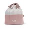 monbento  Lunch Bag MB Pochette L Natural  Polyester and Cotton Large Lunch Tote  For Work Lunch Packing  Can Contain a Bento Box  a Bottle  a Cutlery Set  Cream  Pink
