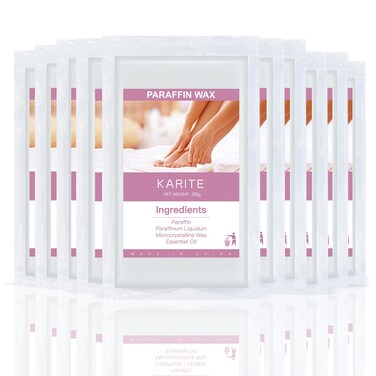 KARITE Paraffin Wax Refills 10 Pack Beads Blocks for Bath Machine Refills for Hand Feet Dry Skin  Deep Moisturizing Hydration and Nourishment Unscented
