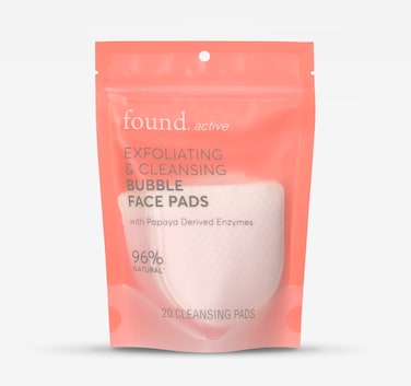 Found Active Exfoliating And Cleansing DuelSided Bubble Face Pads With Papaya Exfoliate And Cleanse Your Skin OnTheGo Convenient For The Gym Travel And Everyday Use 20 Count