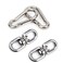 OUKEYI 2Pcs M8 304 Stainless Steel Swivel Ring Double Ended Swivel Eye Hook 2Pcs M8 Carabiner Chain Connectorfor Marine Mooring Swivel Tree Swing Hanging Hammock Hanging Rotating Device