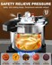 Wantjoin Pressure Cooker Pressure Pot with Pressure Control for Home Kitchen or Restraurant Commercial Pressure Cooker with Gauge 23QT Aluminum