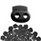 Plastic Cord Locks 200 pcs Spring Loaded Lock Double Hole Black