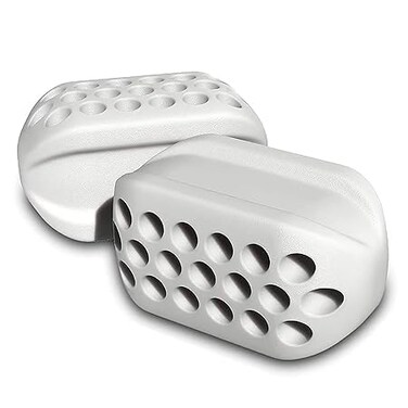MY SINGLE CITY Jaw Chisell Your Jaw Exerciser Tablets White  Jawline Shaper Facial Fitness Muscle Trainer for Face Light Gray