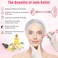 Jade Roller and Gua Sha Tool SetAntiAging Treatment Lifting Massage Suitable for Facial Wrist Neck and Body Muscles to Stimulate Blood Flow Suitable for Valentines Day gift
