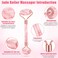 Jade Roller and Gua Sha Tool SetAntiAging Treatment Lifting Massage Suitable for Facial Wrist Neck and Body Muscles to Stimulate Blood Flow Suitable for Valentines Day gift