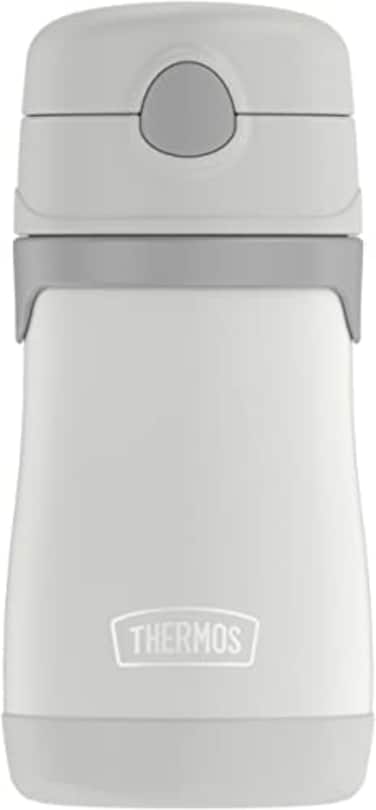 THERMOS BABY 10 ounce Stainless Steel Vacuum Insulated Straw Bottle Gray