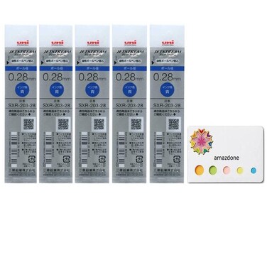 uni Jetstream EDGE 028mm Oilbased Ballpoint pen refillsSXR20328 Blue 5packamazdone Sticky Notes Value Set 6 Piece Set