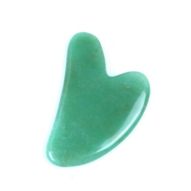 FlowCat Gua Sha Massage Tool Glazed Jade Natural XiuYu Stone Massager for Face Eyes Neck Body Muscle Relaxing and Relieve Glazed Jade