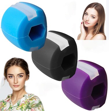 Jaw BallFacial ExerciserJaw ExerciserJawline Exerciser Fitness Ball Use for ChinNeckFace  Define Your JawlineSlim and Tone Your FaceLook Younger and Healthier 3pcs blackbluepurple