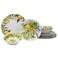 Certified International Lemon Zest 12 pc Melamine Dinnerware Set Service for 4 Multicolor