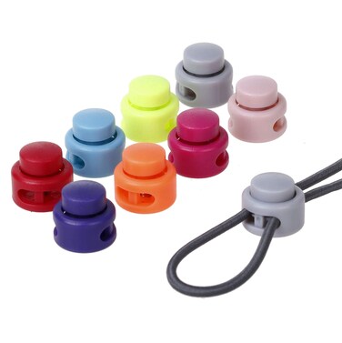 USEW Craft Pack of 16 Plastic Toggle Spring Stop String Cord Locks