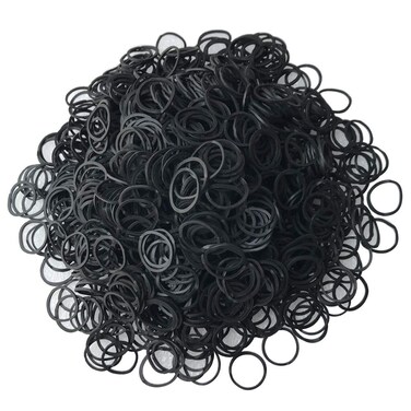 1200 Pcs Black Rubber BandsMini Hair Rubber Bands Rubber Hair Ties for Kids Hair Braids Hair Wedding Hairstyle and More by Aivwis Diameter 15 mm Black