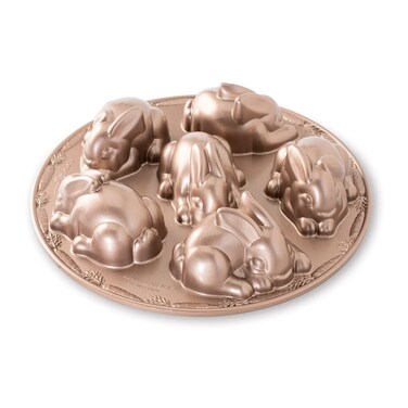 Nordic Ware Baby Bunny Cakelet Pan Copper Bronze 21