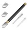 PASWAY Glass Cutter Tool Set 2mm20mm Pencil Style Oil Feed Carbide Tip Glass Cutting Tool Set for Mirror Tiles Mosaic Stained Glass with 2 Extra Heads and Screwdriver