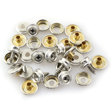 RLECS Canvas Screw 10Set 38inch Boat Canvas Snaps Kit Stainless Steel Button Cap Socket Snap Fastener for Furniture Canvas Tent Boats