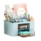 XDRELEC Pen Holder Office Desk Organizers and AccessoriesMultiFunctional Pencil Cup Pencil Holder for Desk Pen OrganizerDesktop Stationary OrganizerOffice Organization and Storage blue